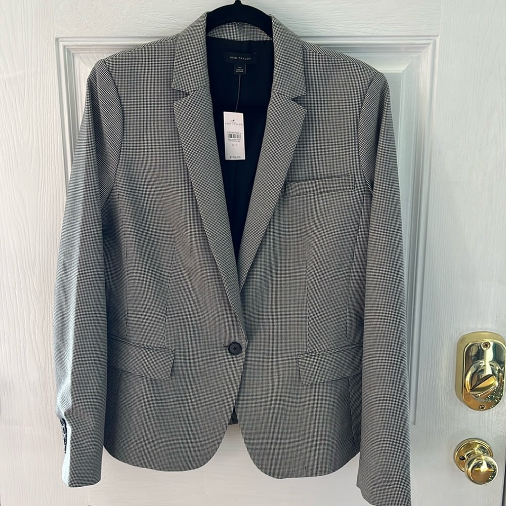 Women’s Ann Taylor Houndstooth Jacket - Picture 2 of 7
